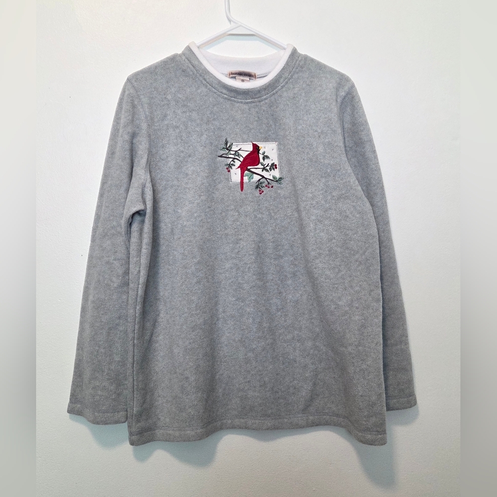 Bonnie Evans Women Long Sleeve Pullover Embroidered Cardinals Sweatshirt Sz M